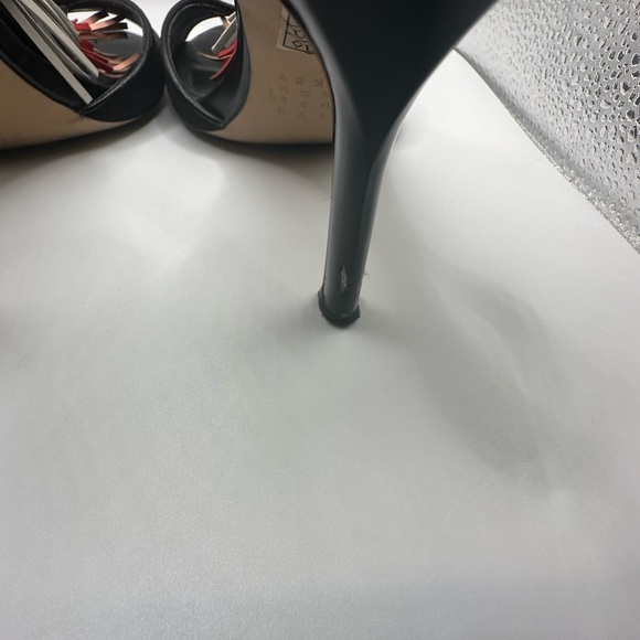 WHBM Black Suede Tassel Heels - Picture 10 of 11